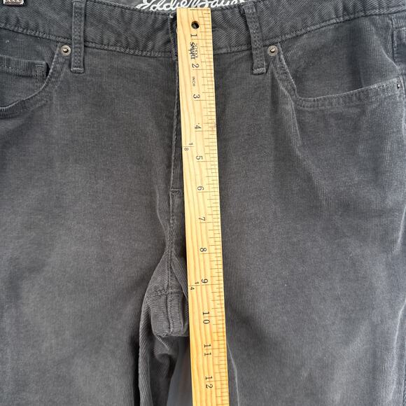 Eddie Bauer Corduroy Pants Women 8 Gray Curvy Bootcut Retro Outdoor School Basic - Picture 12 of 14